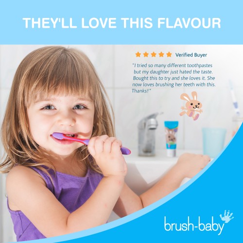 Brush-Baby Children's Applemint Toothpaste with Xylitol (0 to 3 years) + FlossBrush 0-3 years